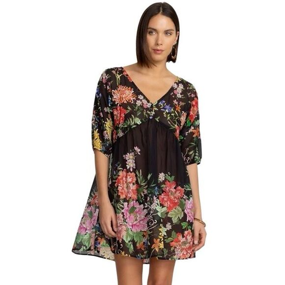 Johnny Was Women's Metalli Notte A-Line Dress Medium - Picture 6 of 14